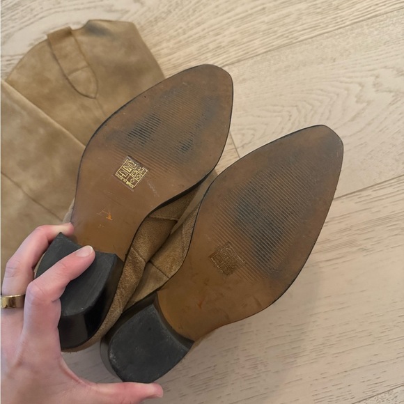 By Anthropologie Western Boots in Brown Tan Suede Size EU 37 *Worn Once* - Picture 11 of 16